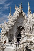 Famous Thailand temple or white temple, Wat Rong Khun,at Chiang Rai province, northern Thailand. 